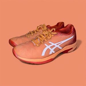Asics Womens Solution Speed FF 1042A002 Coral Tennis Shoes Sneakers Size 7.5